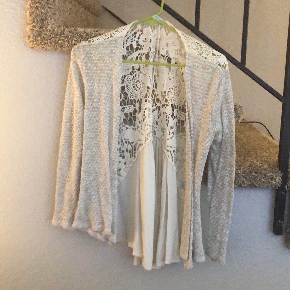 Grey and cream cardigan